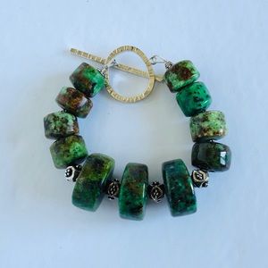 Verdite chunky bracelet.